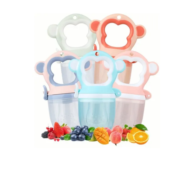 Foto 2 pulgar | Chupón Fruta Y Papilla Alimentador Para Bebé Mordedera 5pcs