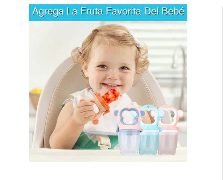 Foto 5 pulgar | Chupón Fruta Y Papilla Alimentador Para Bebé Mordedera 5pcs