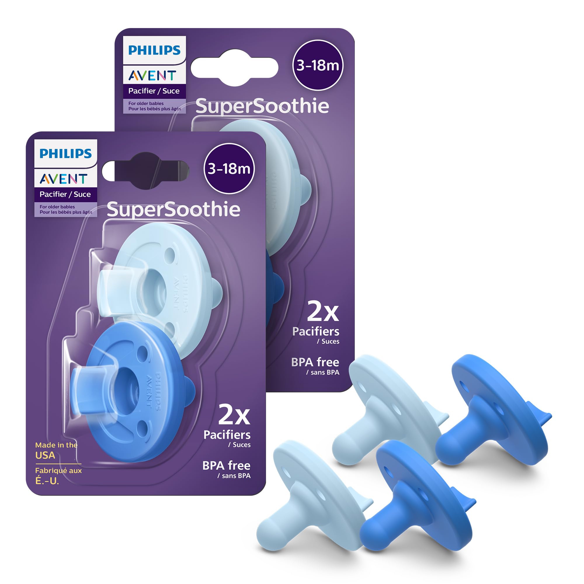 Foto 2 pulgar | Chupetes Para Bebés Avent Soothie Orthodontic  100% Silicona  Paquete De 4 - Venta Internacional.