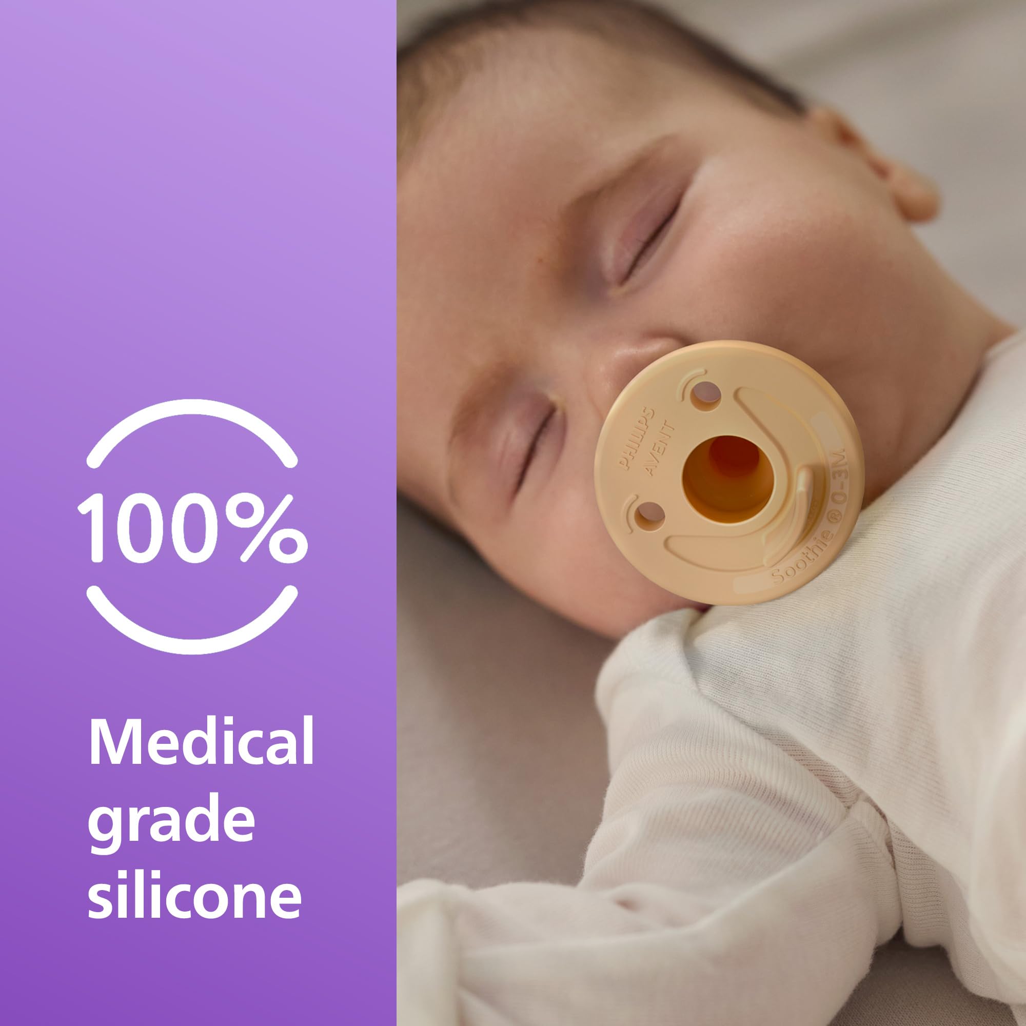 Foto 4 | Chupetes Para Bebés Avent Soothie Orthodontic De 0 A 3 Meses  Paquete De 4 - Venta Internacional.