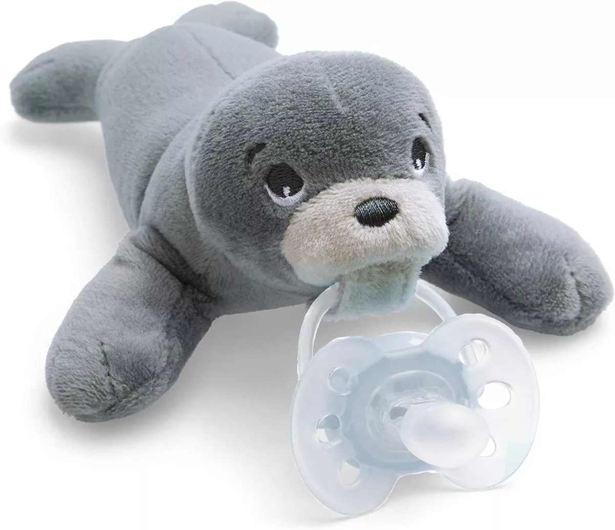 Chupón Avent Ultra Air con Portachupón de Peluche Shnugle