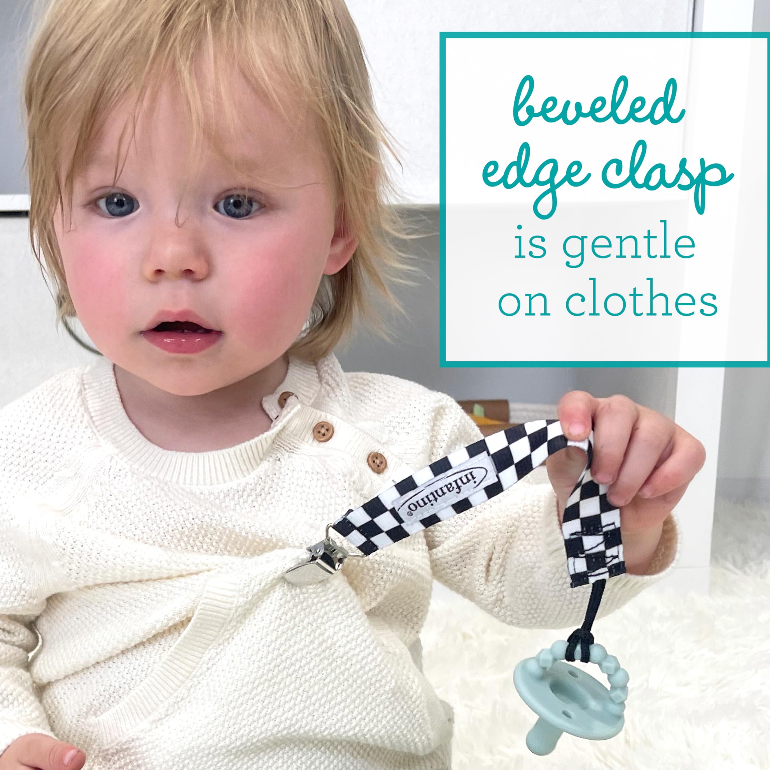 Foto 3 | Pinzas para Chupones Infantino Booginhead Pacigrip 2 Piezas 0-36 Meses - Venta Internacional