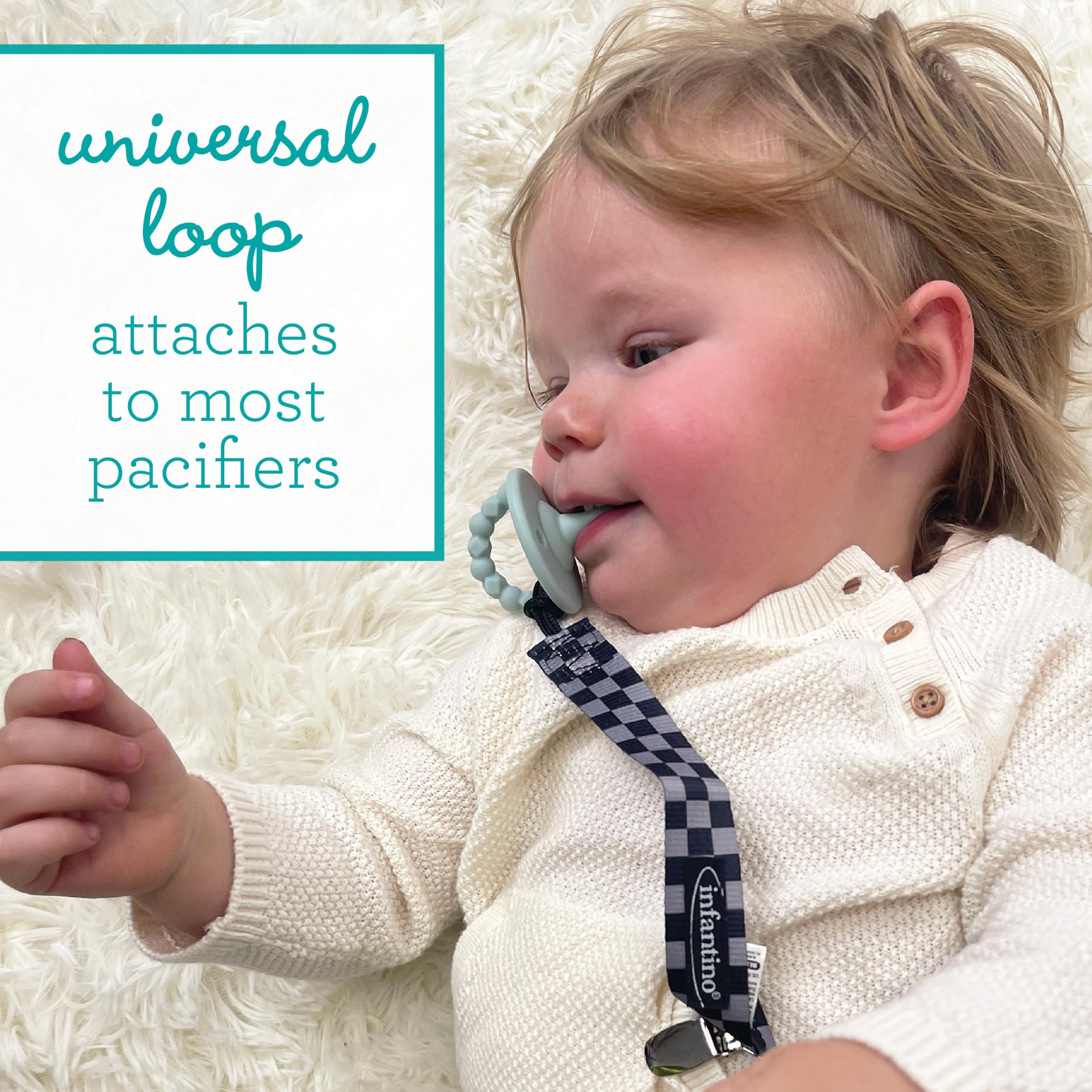 Foto 4 | Pinzas para Chupones Infantino Booginhead Pacigrip 2 Piezas 0-36 Meses - Venta Internacional