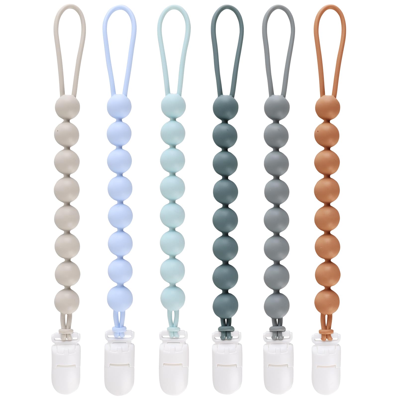 Foto 2 pulgar | Clip de Silicona para Chupetes 6 Piezas- Venta Internacional