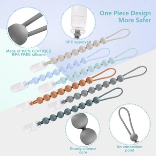 Foto 3 | Clip de Silicona para Chupetes 6 Piezas- Venta Internacional
