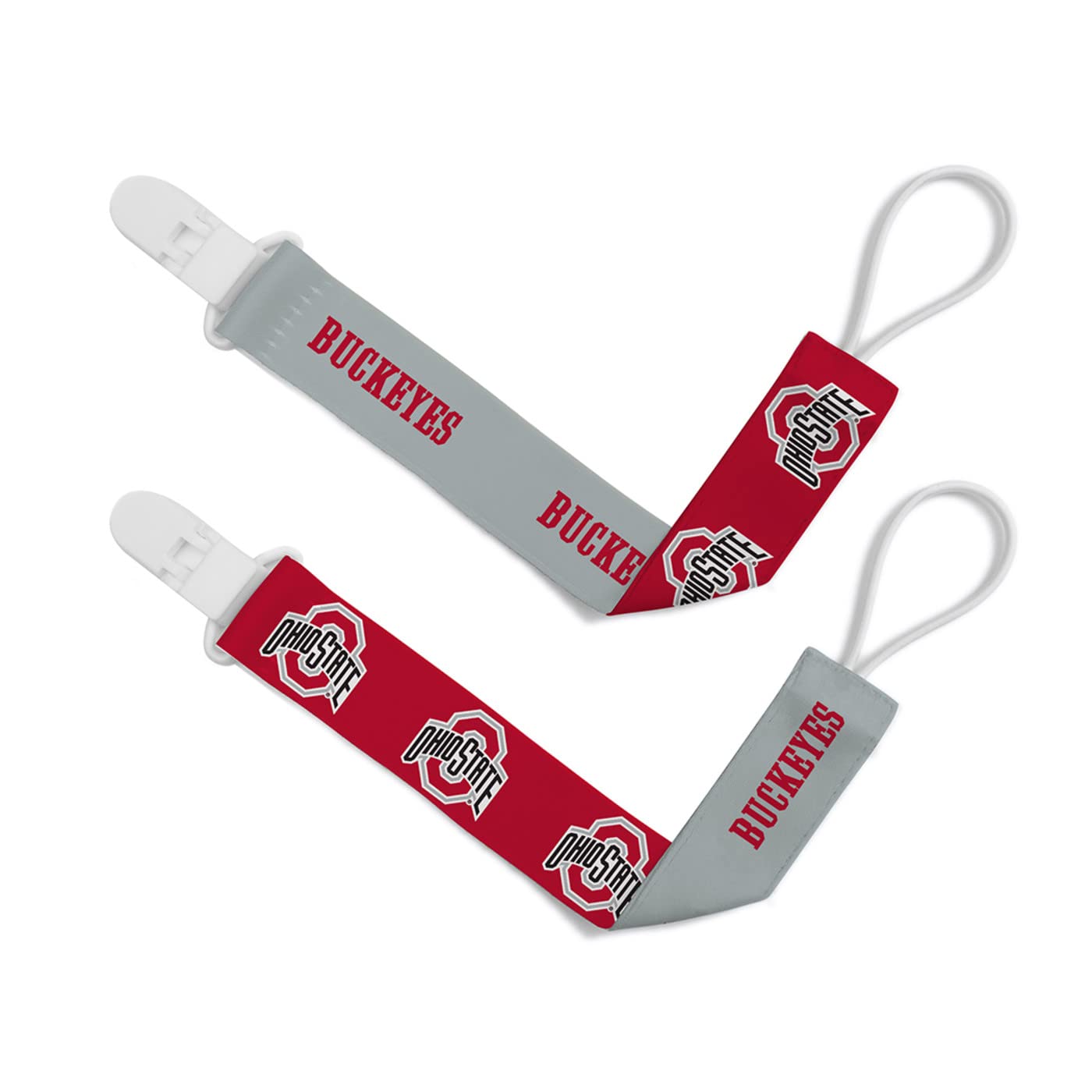 Foto 2 pulgar | Pinza Para Chupetes Babyfanatic Ncaa Ohio State Buckeyes, Paquete De 2 - Venta Internacional.