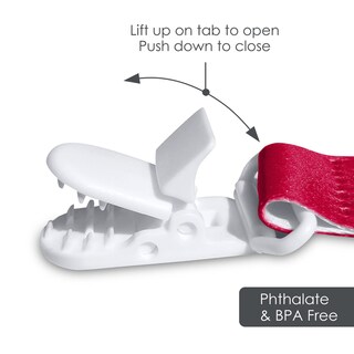 Foto 3 | Pinza Para Chupetes Babyfanatic Ncaa Ohio State Buckeyes, Paquete De 2 - Venta Internacional.