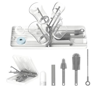 Foto 1 | Cepillo Limpieza Biberones Silicon Sujetador Juego Kit 7en1