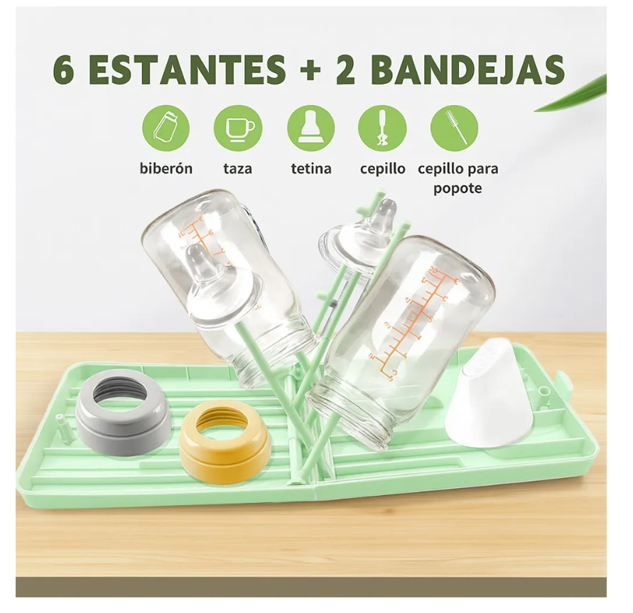 Foto 4 | Cepillo Limpieza Biberones Silicon Sujetador Juego Kit 7en1