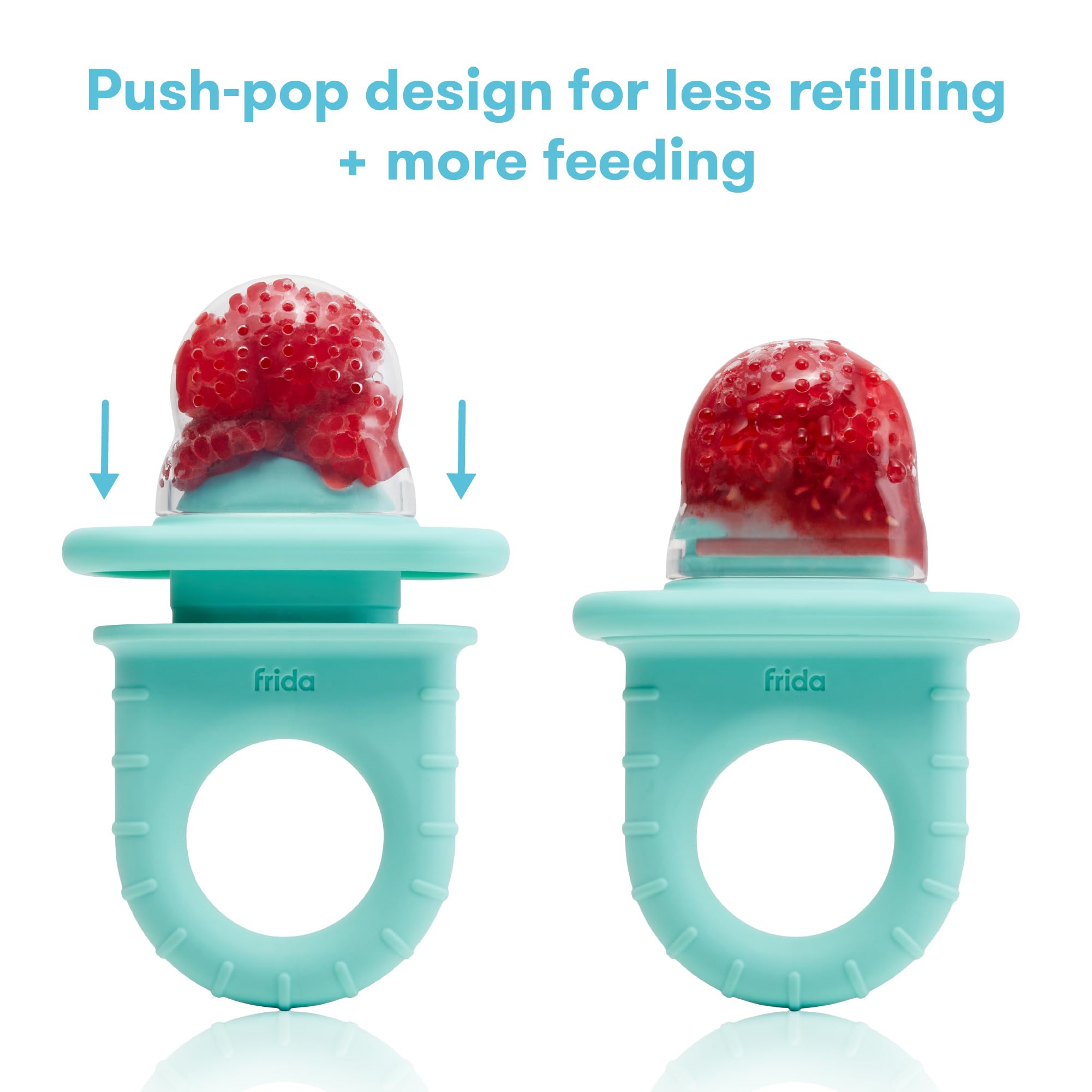 Foto 4 pulgar | Comedero De Frutas Para Bebés Frida Baby Push Pop Sin Bpa, Verde Azulado, 3 Unidades - Venta Internacional.