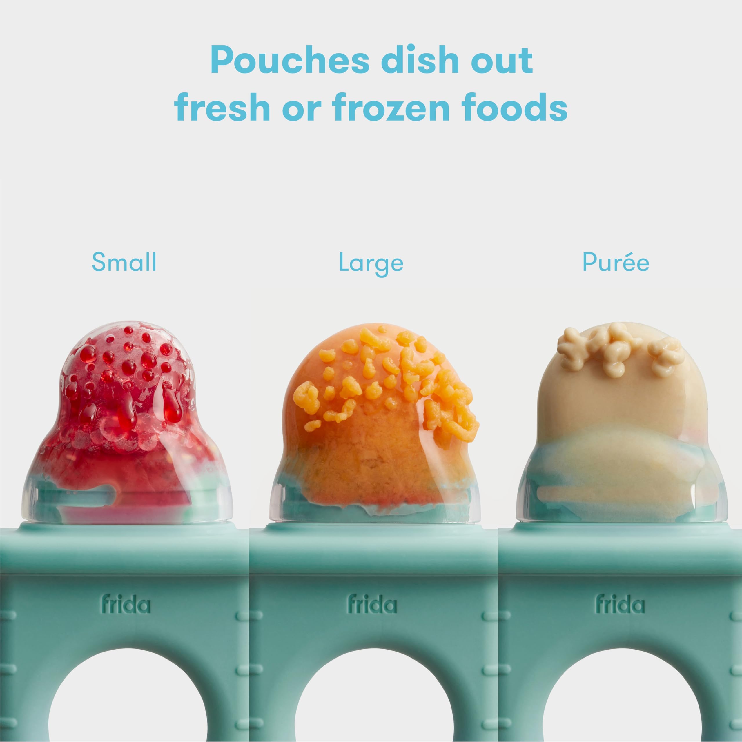 Foto 5 pulgar | Comedero De Frutas Para Bebés Frida Baby Push Pop Sin Bpa, Verde Azulado, 3 Unidades - Venta Internacional.