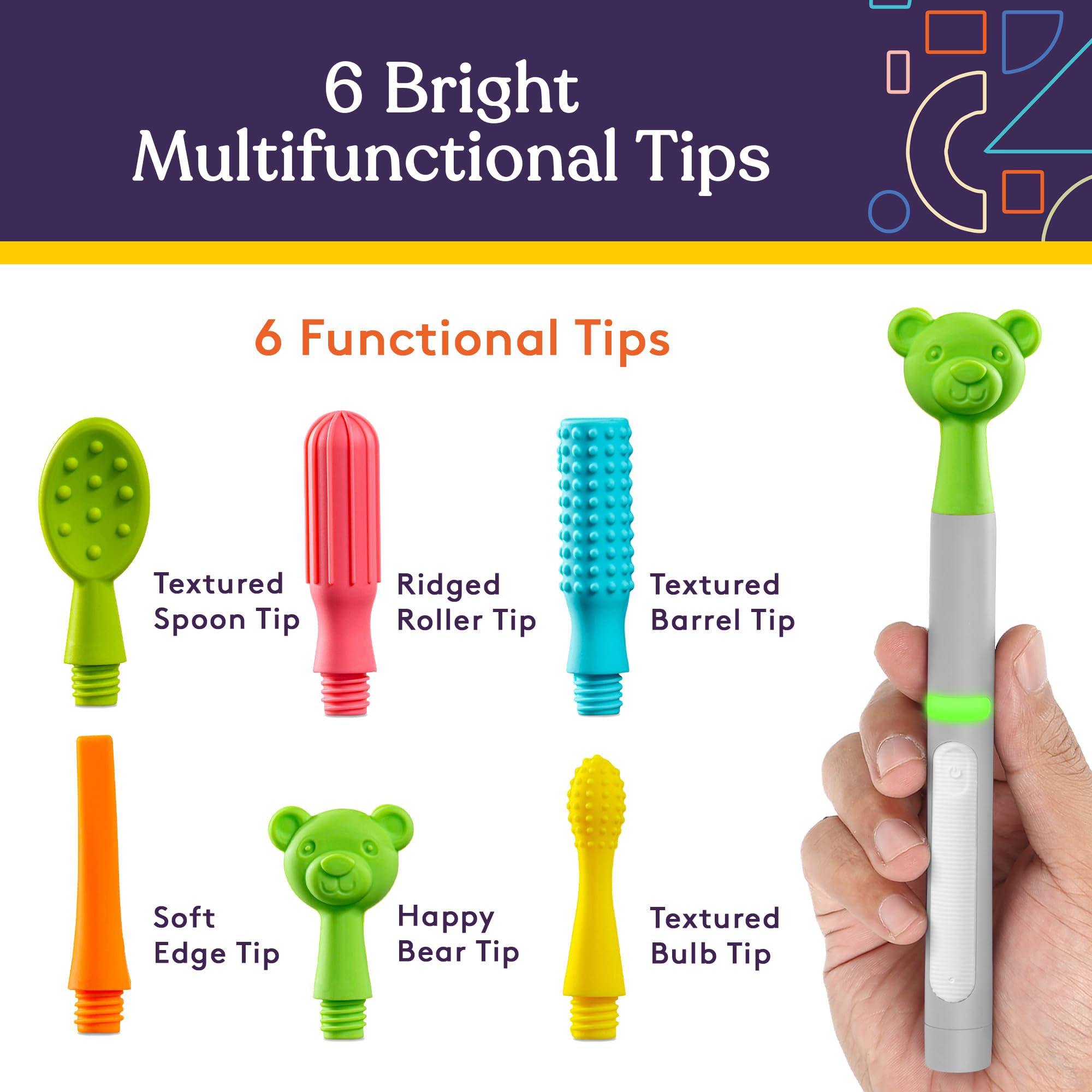 Foto 3 pulgar | Kit De Estimulación Oral Con Suministros Especiales Buzz Buddy Con 6 Cabezales - Venta Internacional.