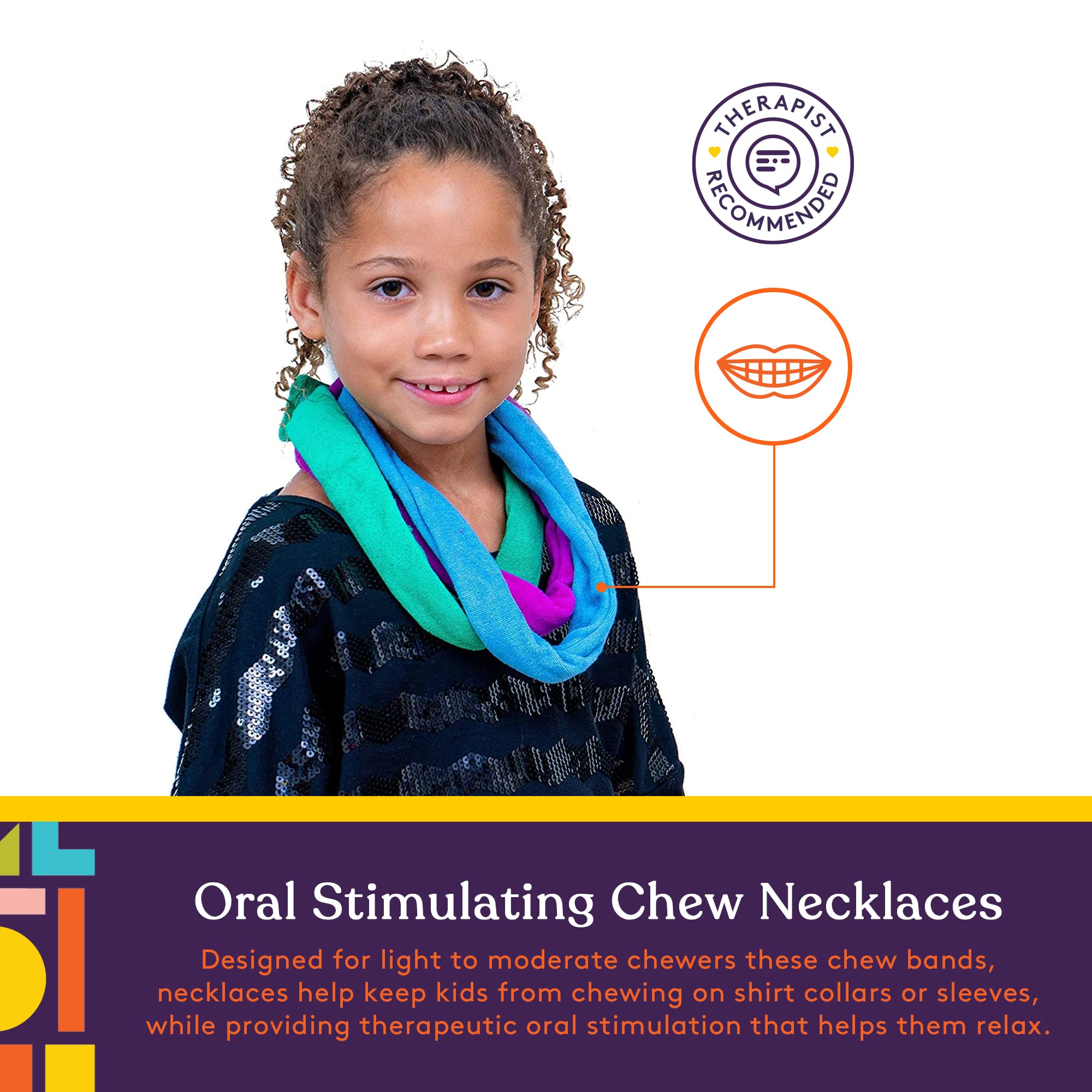 Foto 2 | Collares Masticables, Suministros Especiales Para Niños Sensoriales, Paquete De 6 - Venta Internacional.