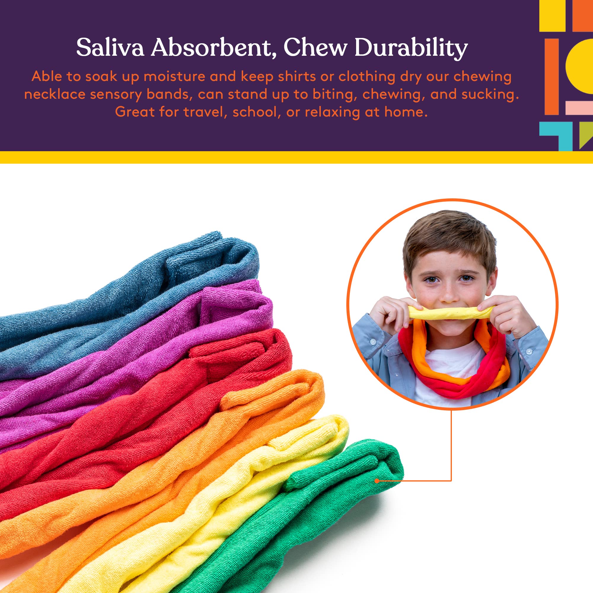 Foto 4 pulgar | Collares Masticables, Suministros Especiales Para Niños Sensoriales, Paquete De 6 - Venta Internacional.