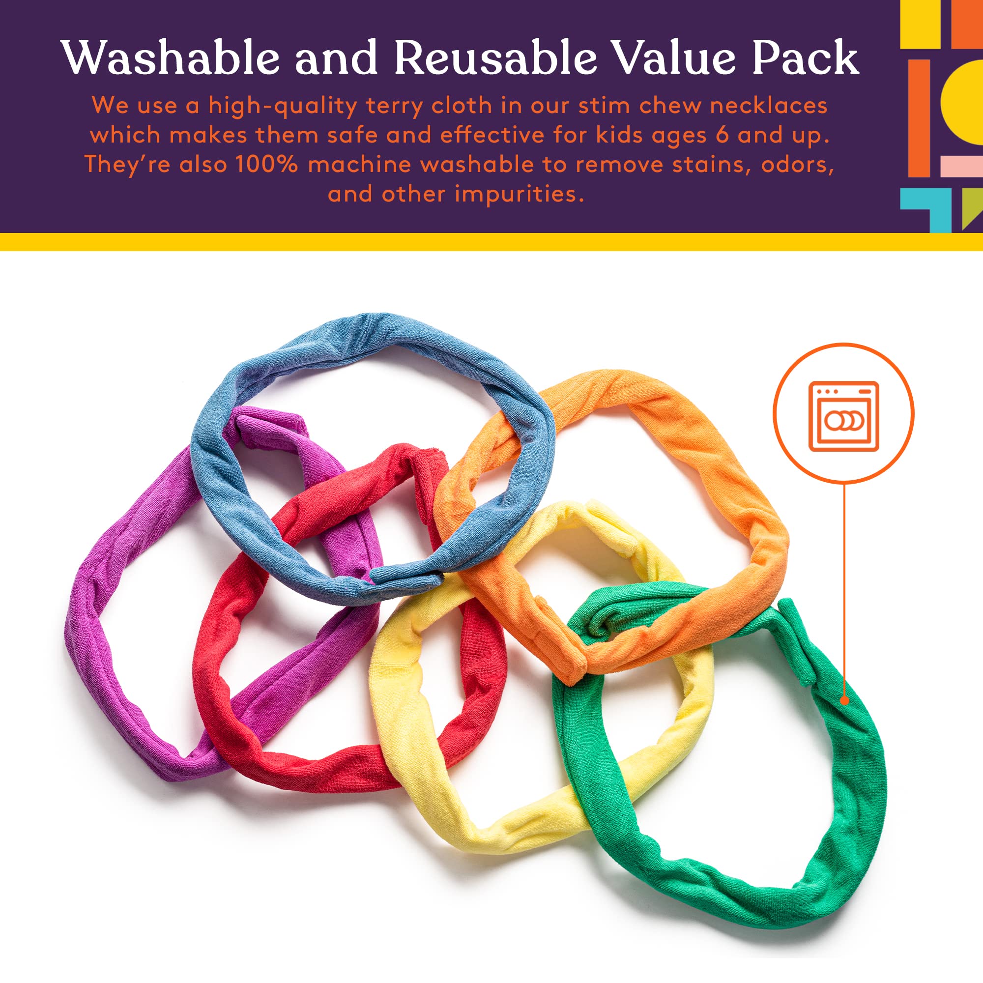 Foto 5 | Collares Masticables, Suministros Especiales Para Niños Sensoriales, Paquete De 6 - Venta Internacional.