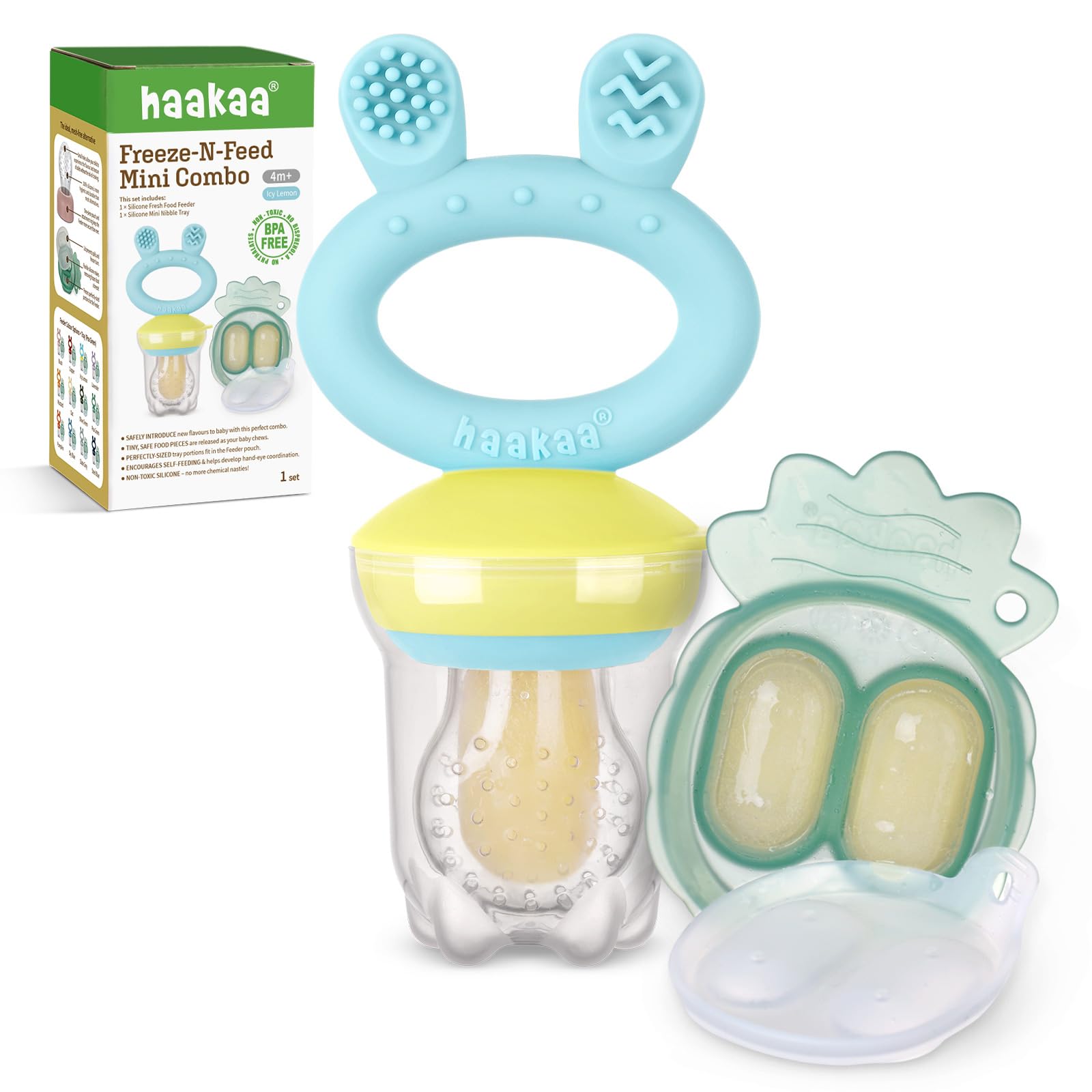 Foto 2 pulgar | Comedero Y Minicongelador Para Comida Para Bebés, Bandeja Para Picar, Color Azul Haakaa - Venta Internacional.