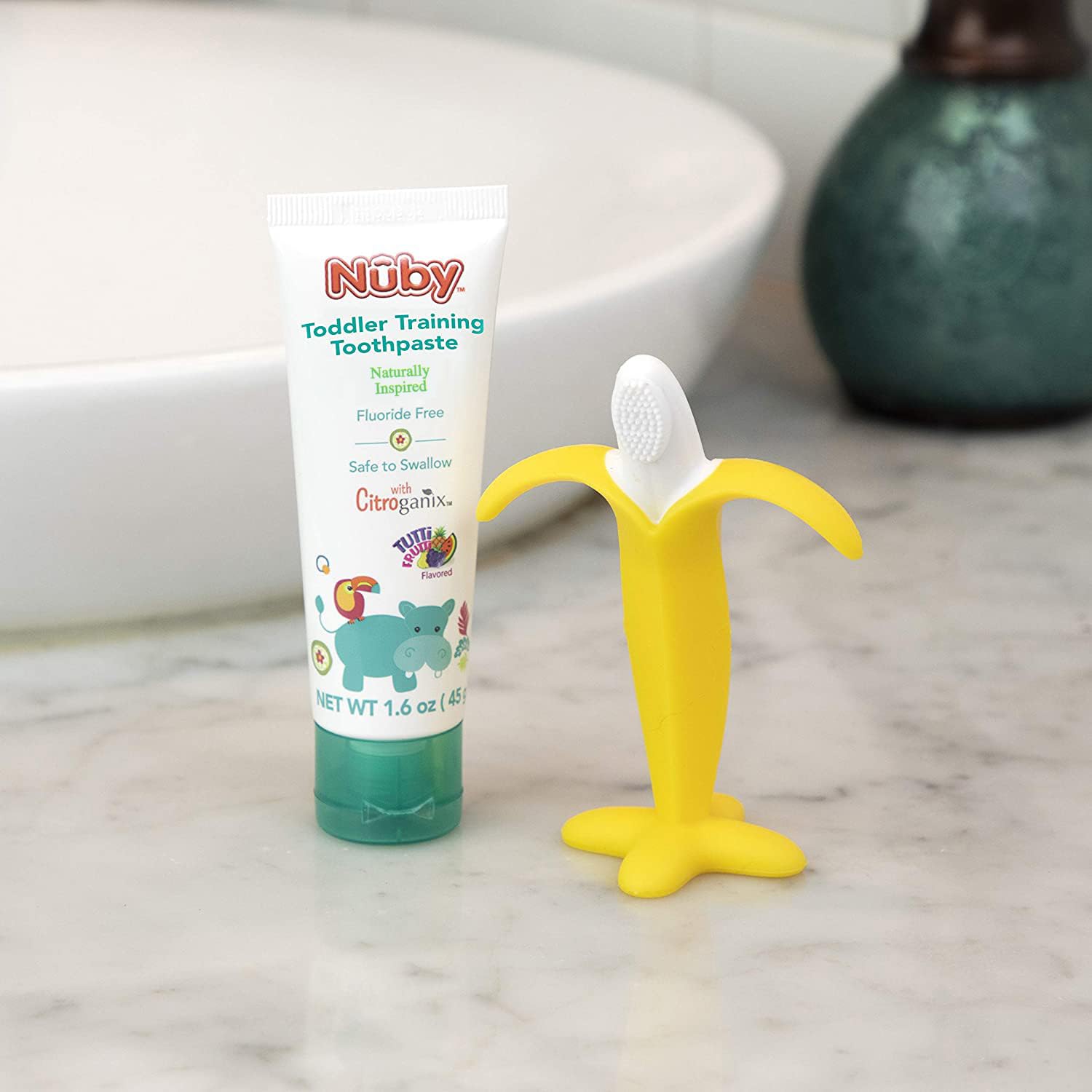 Foto 6 pulgar | Pasta De Dientes Dr. Talbot's Toddler Training Con Cepillo Nuby Banana - Venta Internacional.