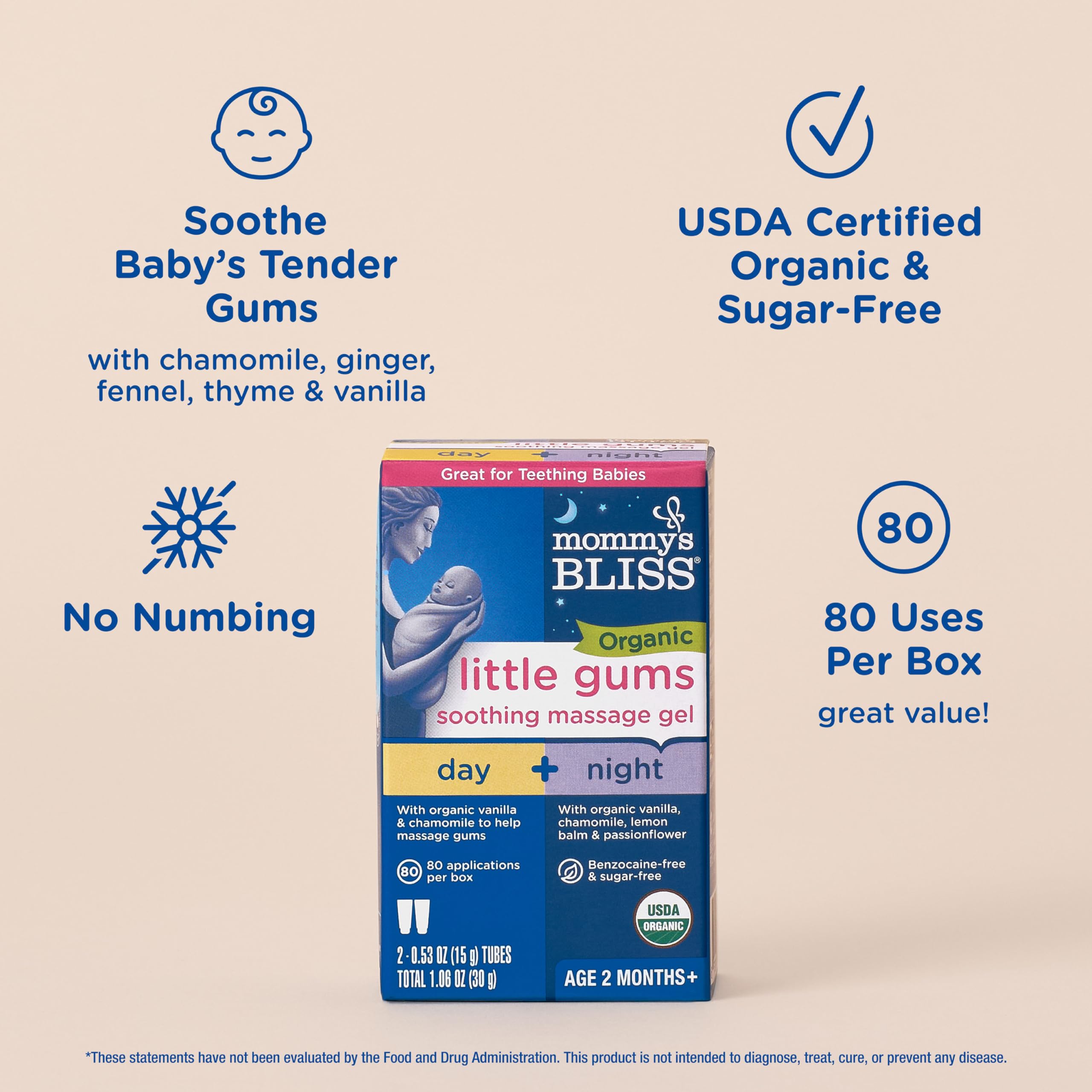 Foto 5 pulgar | Gel De Masaje Para La Dentición Mommy's Bliss Organic Little Gums - Venta Internacional.