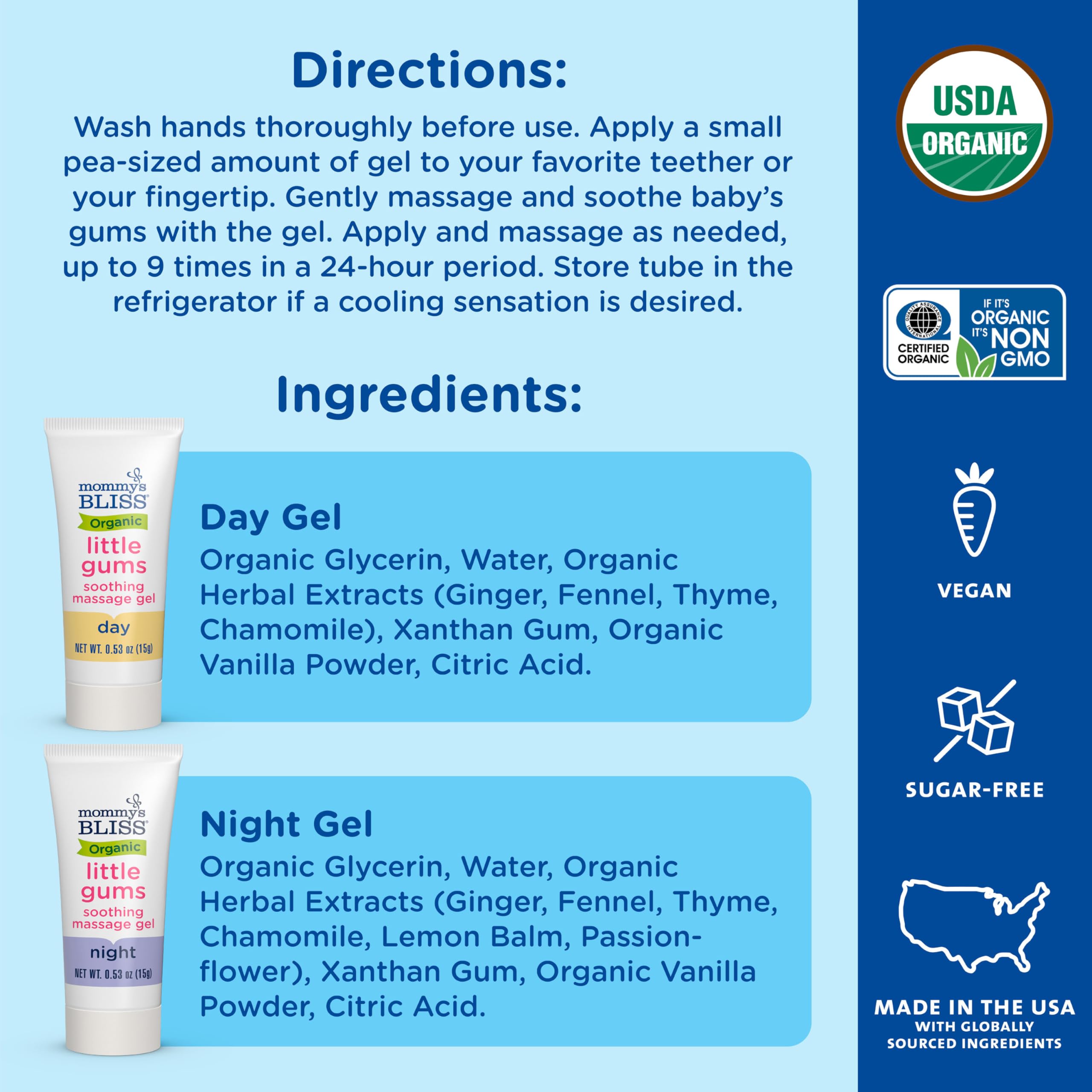 Foto 5 | Gel De Masaje Para La Dentición Mommy's Bliss Organic Little Gums - Venta Internacional.