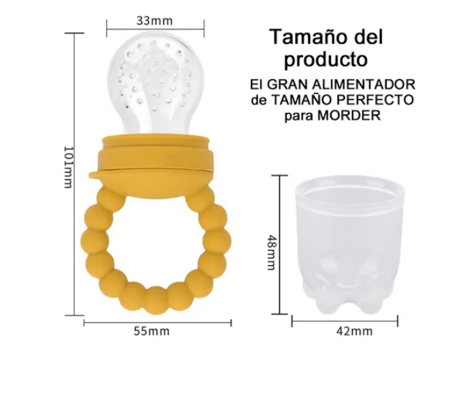 Foto 5 pulgar | Chupón Para Frutas Comida Para Bebes Gel De Sílice 4pcs
