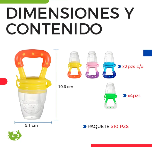 Foto 5 pulgar | Xtellar Pack De 10 Alimentadores Bebé Con Función Mordedera Anti Asfixia