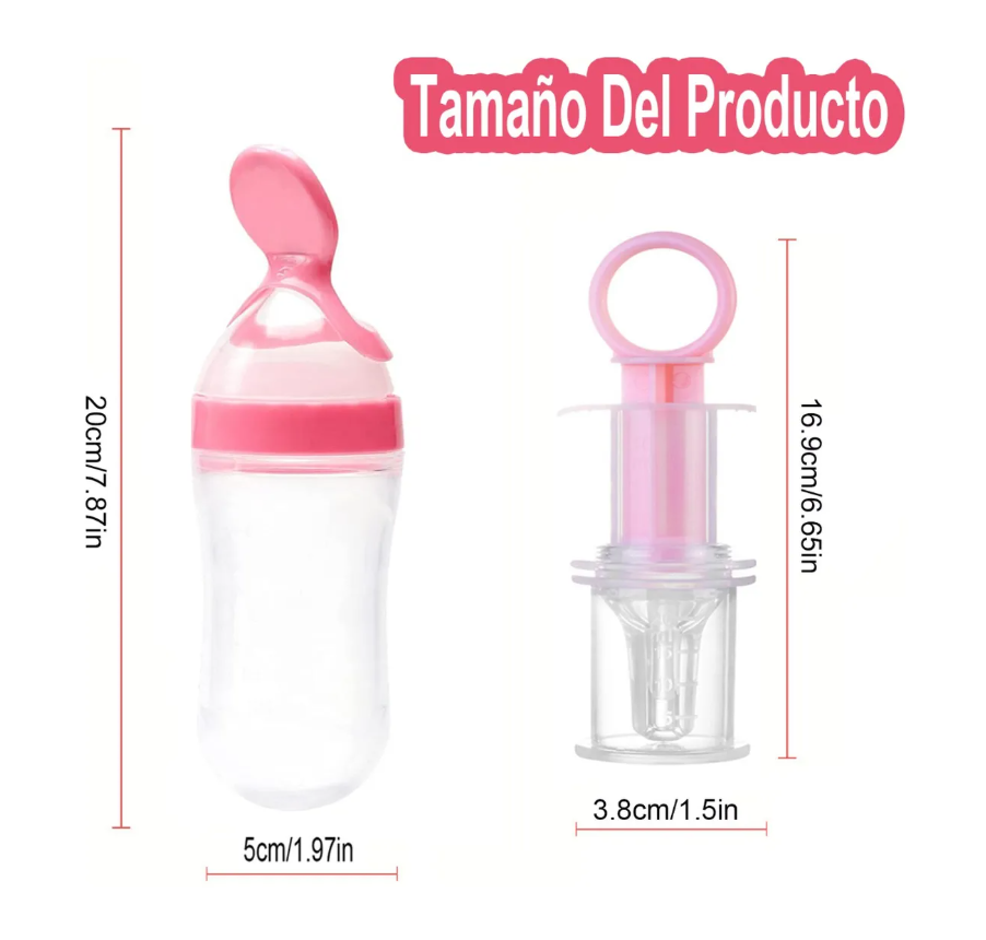 Foto 3 pulgar | Cuchara Para Papilla Con Forma De Fruta Y Biberón  9 Unidade