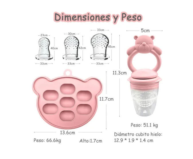 Foto 4 pulgar | Chupón Alimentador Fruta Y Cuchara Para Papilla Biberón Bebé