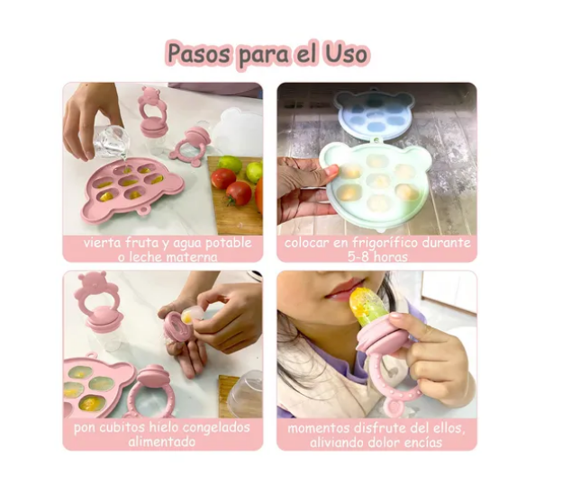 Foto 5 pulgar | Chupón Alimentador Fruta Y Cuchara Para Papilla Biberón Bebé