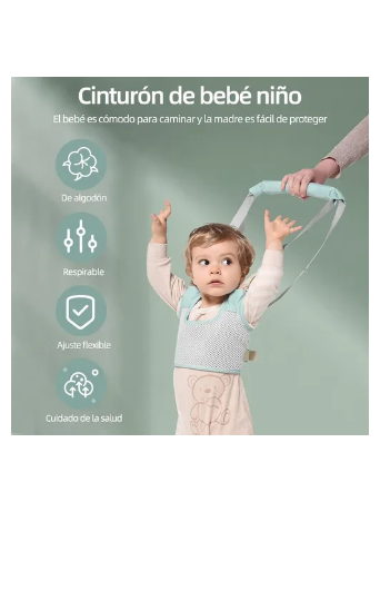 Foto 3 pulgar | Arnés De Seguridad Caminar Bebes Con Capucha Y Rodilleras Color Verde