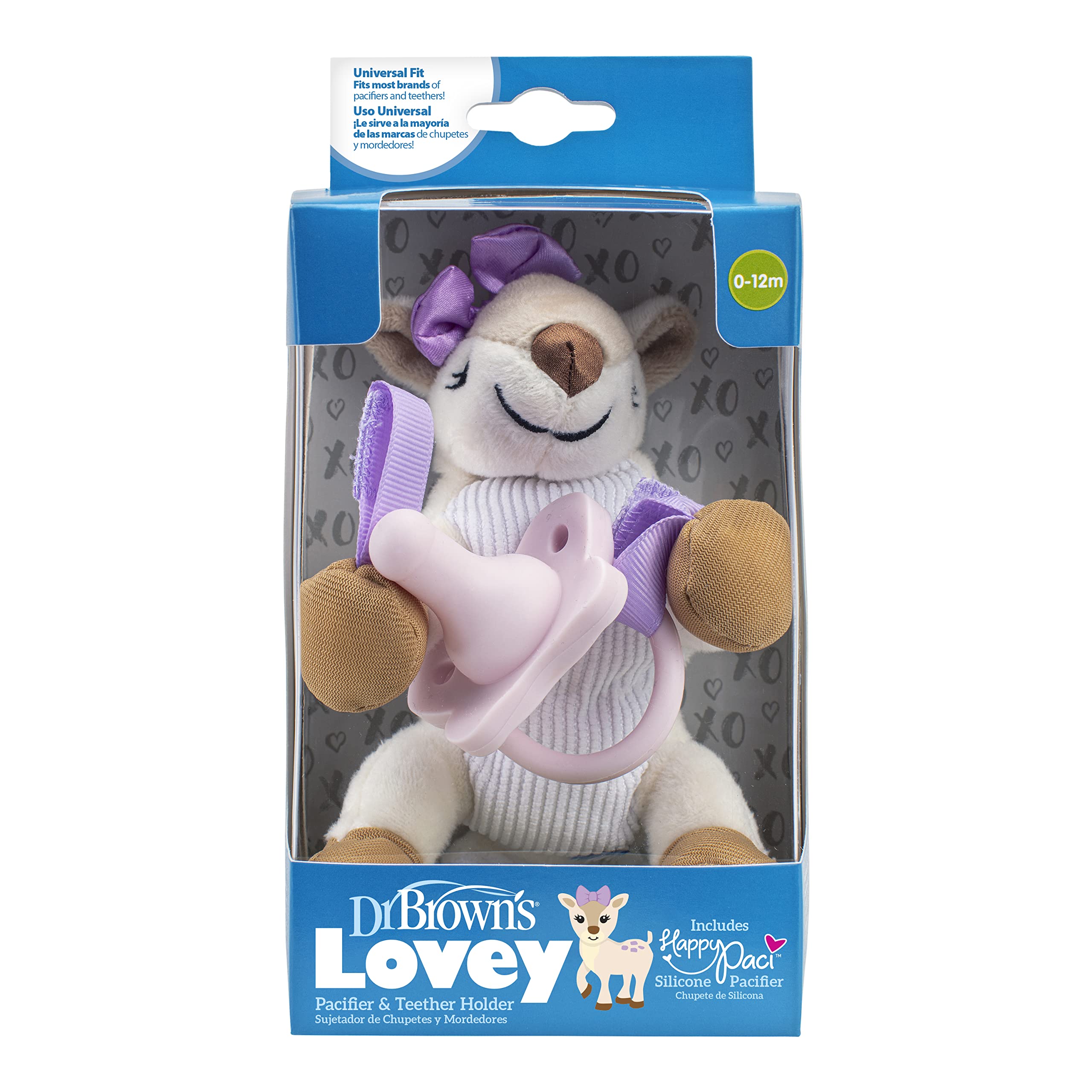 Foto 2 pulgar | Soporte Para Chupetes Y Mordedores Dr. Brown's Baby Lovey Deer 0-6 M - Venta Internacional.