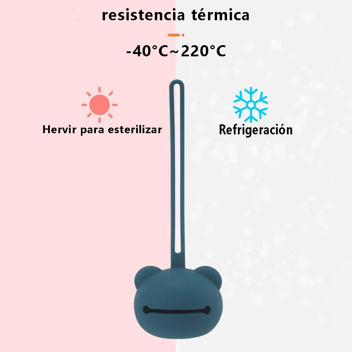 Foto 3 pulgar | Porta Chupones Bebé   Belug Silicona Estuche Para Guardar Chupete Azul