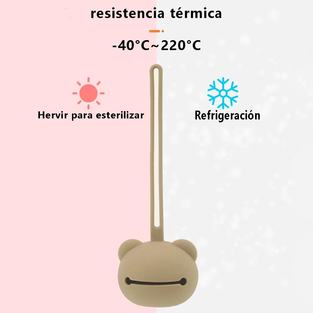 Foto 3 pulgar | Porta Chupones Bebé  Belug  Silicona Estuche Para Guardar Chupete Beige