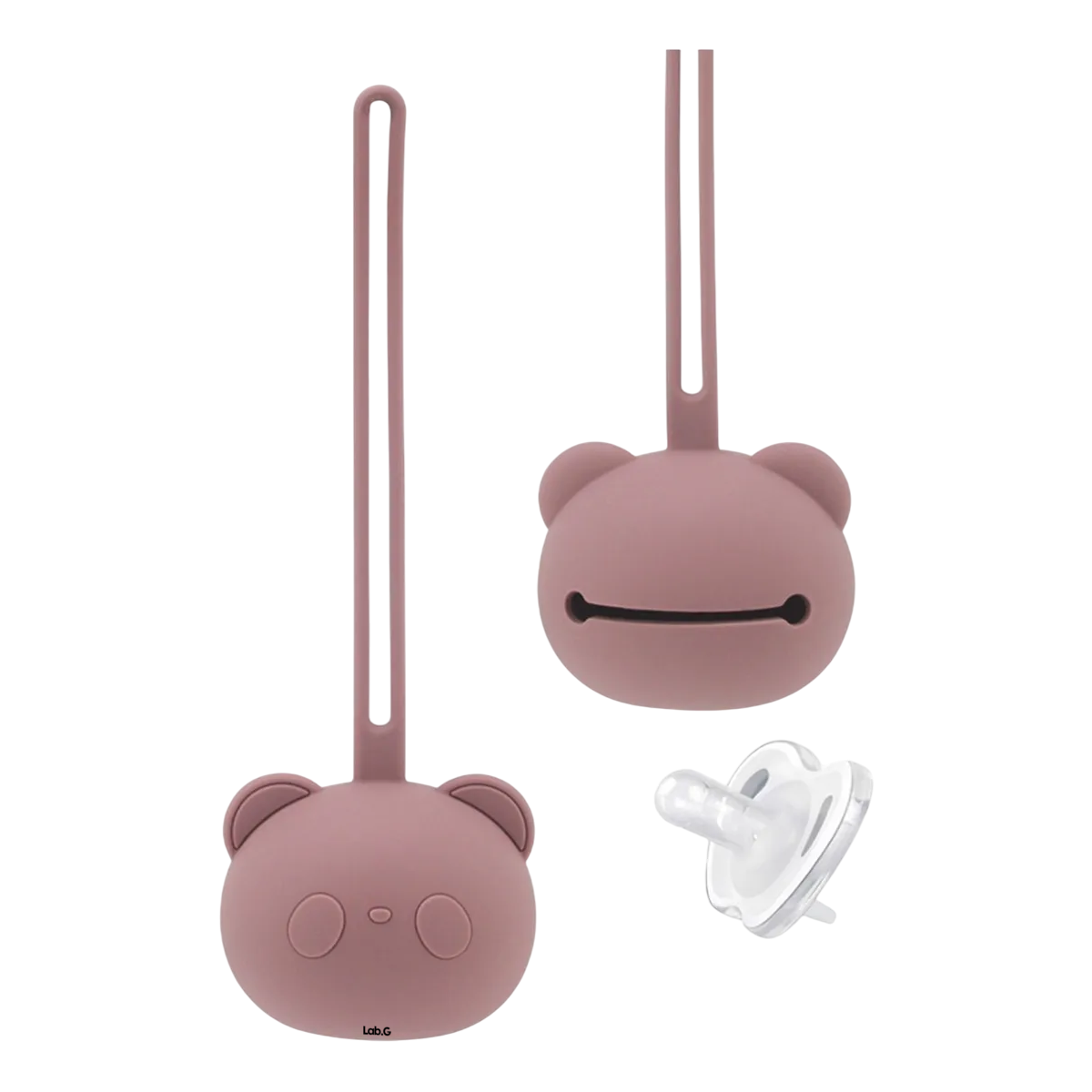 Porta Chupones Bebé  Lab.g Silicona Estuche Para Guardar Chupete Rosa