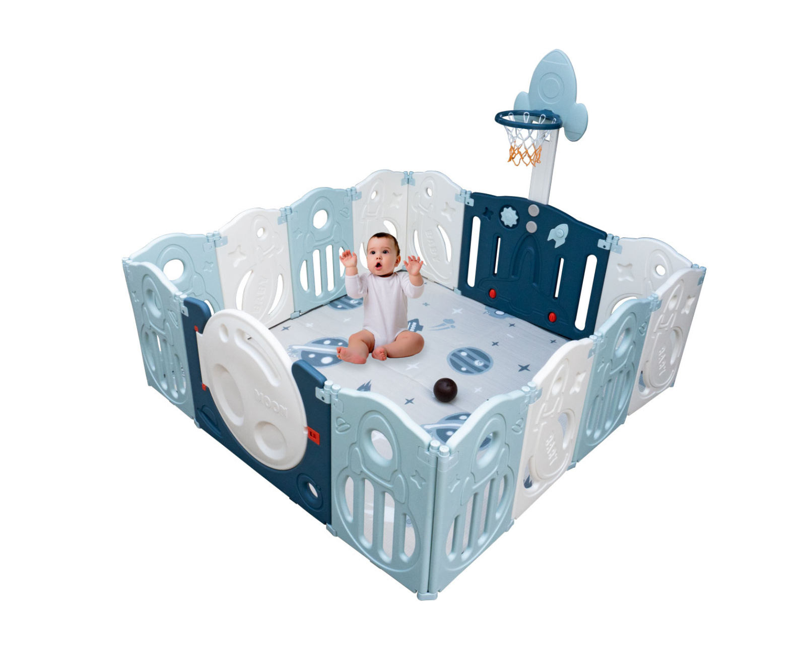 Centro Interactivo para Bebe YMCALKA921 color Azul Corral Educativo
