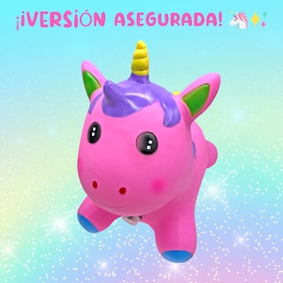 Foto 3 | Brincolín Montable Ecobaby Rosa Inflable Musical Diseño de Unicornio para Niños