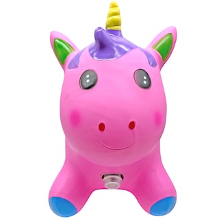 Foto 5 | Brincolín Montable Ecobaby Rosa Inflable Musical Diseño de Unicornio para Niños
