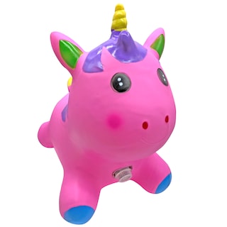 Foto 8 | Brincolín Montable Ecobaby Rosa Inflable Musical Diseño de Unicornio para Niños