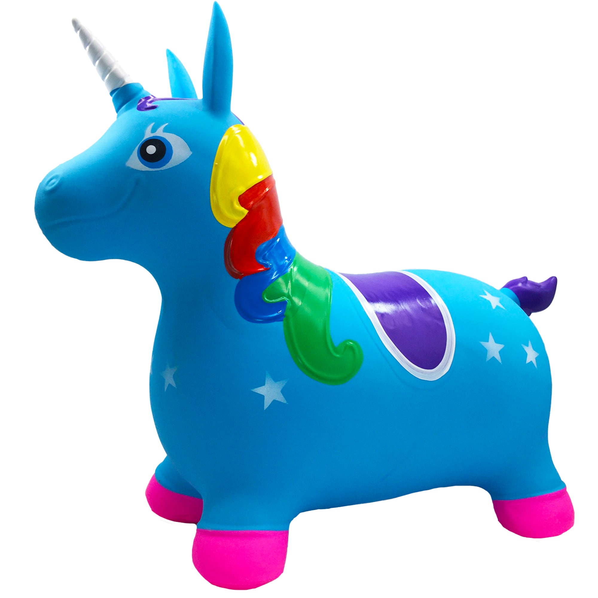 Montable Inflable Brincolín Niños Ecobaby Original Unicornio Azul $449