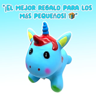 Foto 3 | Brincolín Montable Ecobaby Azul Inflable Musical Diseño de Unicornio para Niños