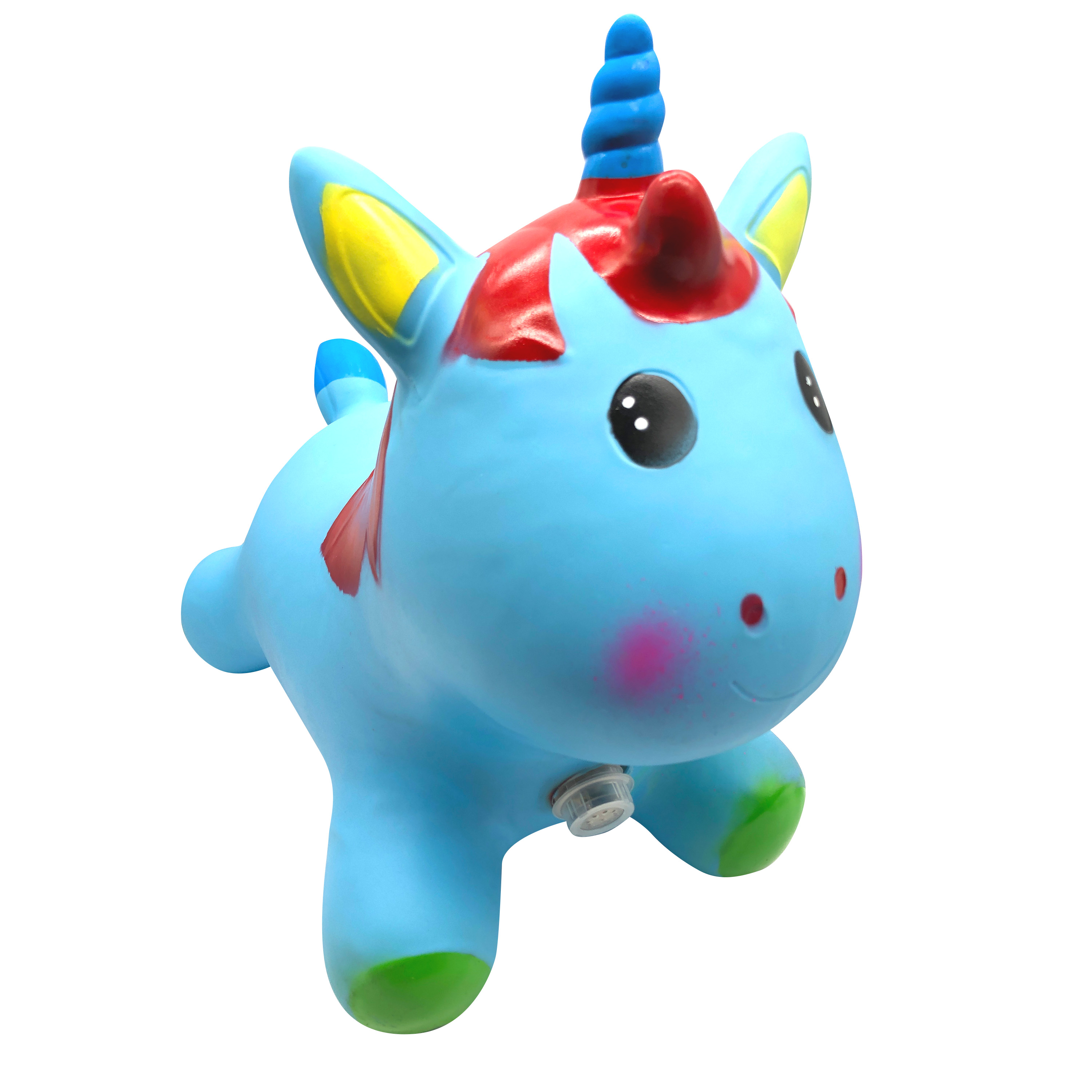 Foto 8 | Brincolín Montable Ecobaby Azul Inflable Musical Diseño de Unicornio para Niños