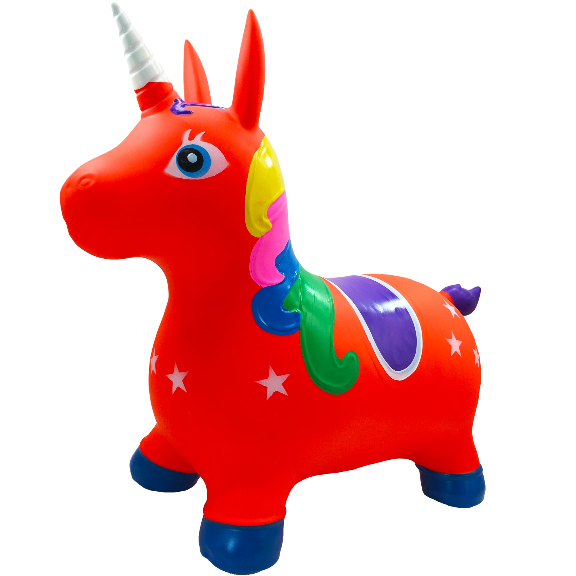 Montable Brincolín Inflable Niños Ecobaby Original Unicornio Rojo $449