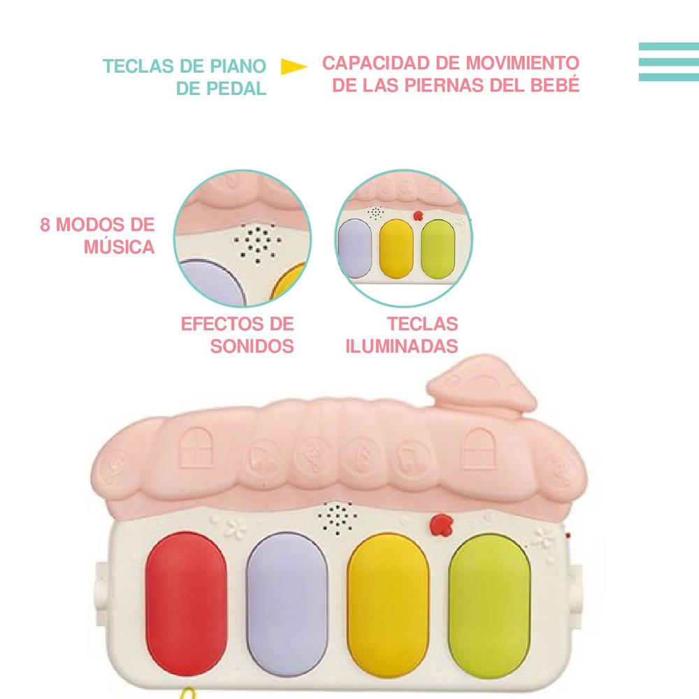 Foto 5 pulgar | Tapete de Ejercicio Didáctico YEI Rosa con Sonido para Bebé