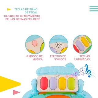 Foto 4 | Tapete de Ejercicio Didáctico YEI Azul con Sonido para Bebé