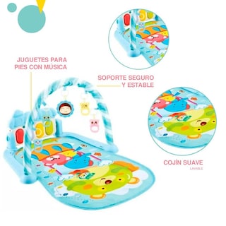 Foto 7 | Tapete de Ejercicio Didáctico YEI Azul con Sonido para Bebé