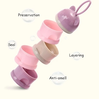 Foto 2 | Dispensador Portátil Malubero Multicolor para Leche de Bebés Tonos Rosados