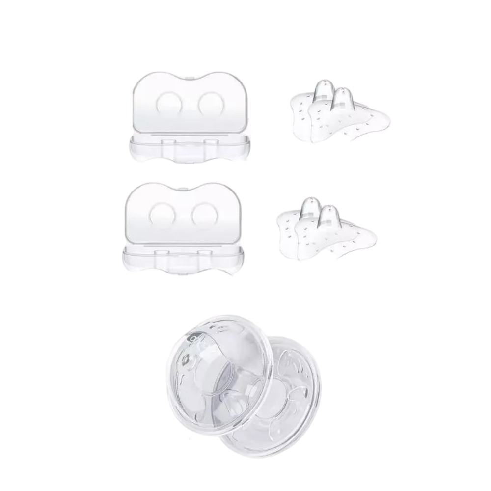 Conchas Recolectoras De Leche Materna+ Protectores para Pezón Belug Transparente