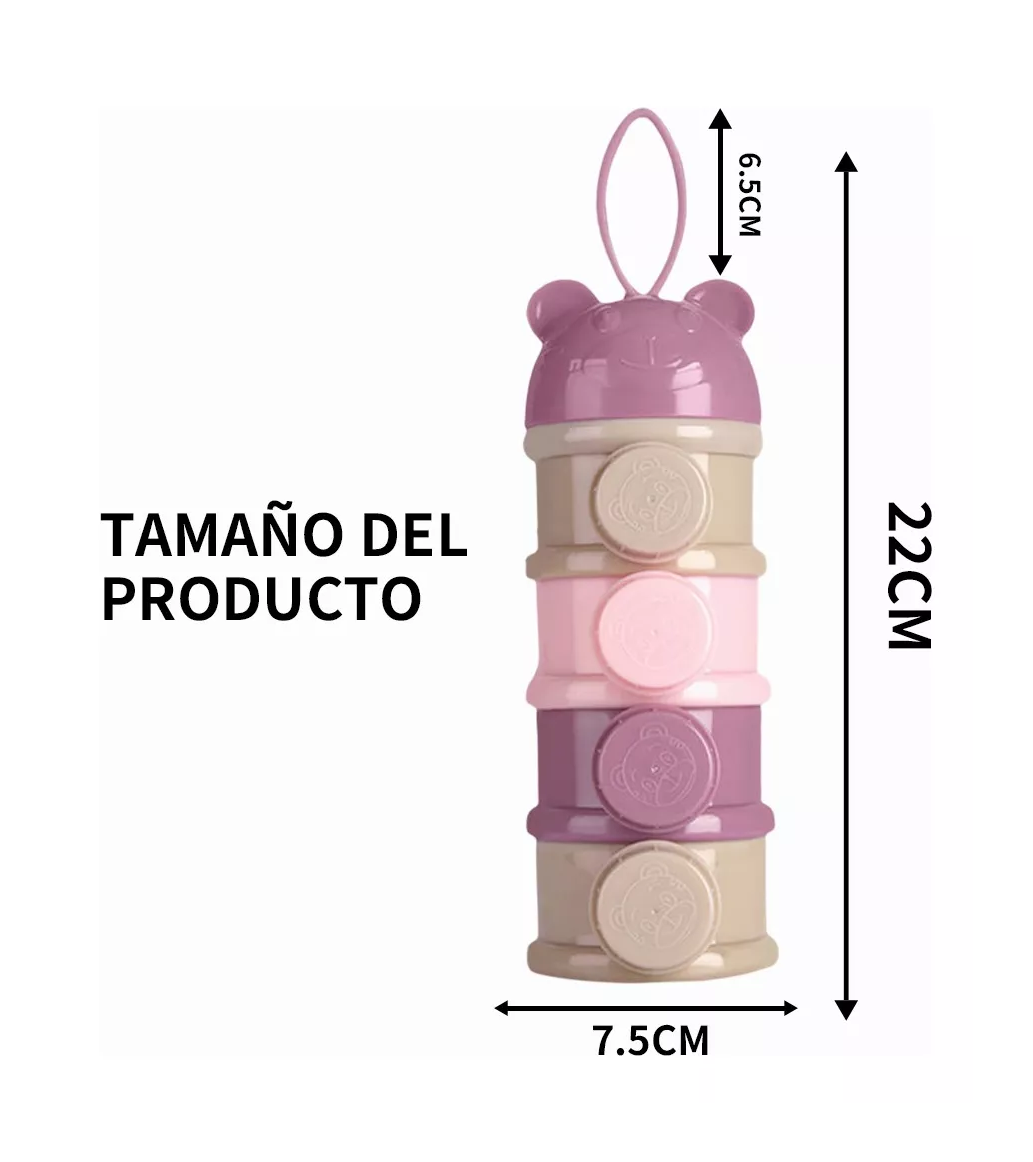 Foto 2 | Dispensador Contenedor de Leche En Polvo Portátil Bebé 4 En 1