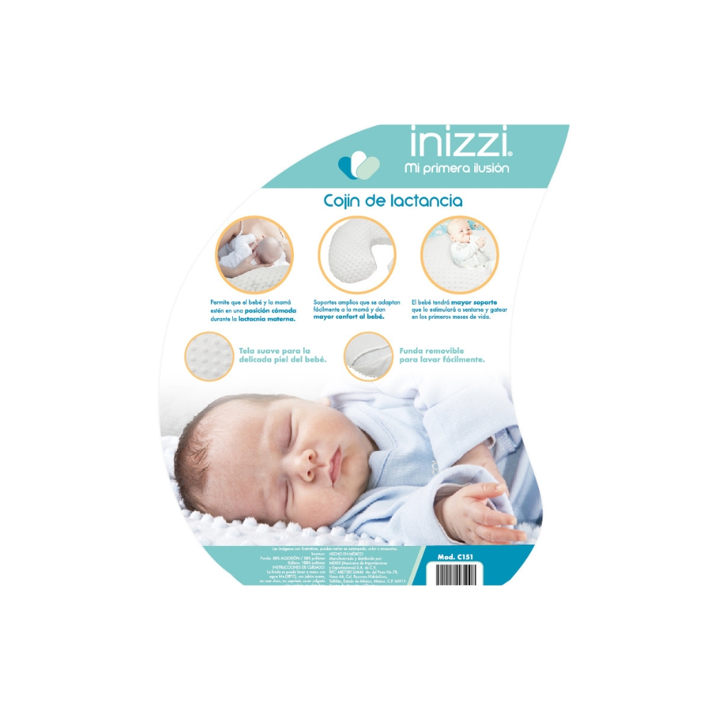Foto 8 pulgar | Almohada De Lactancia Inizzi Cojín Para Amamantar para Bebés
