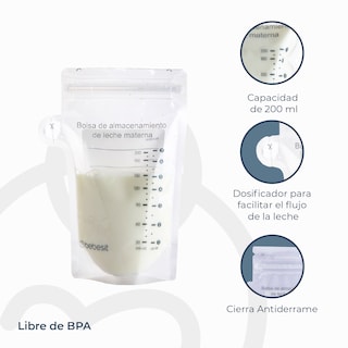 Foto 4 | Pack 30 Bolsas Leche Materna Bebesit Antiderrame 200 Ml