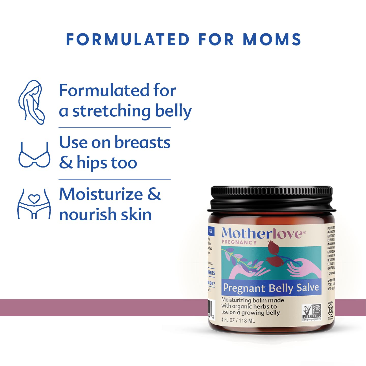 Foto 3 pulgar | Bálsamo Hidratante Motherlove Pregnant Belly Salve 120 Ml - Venta Internacional.